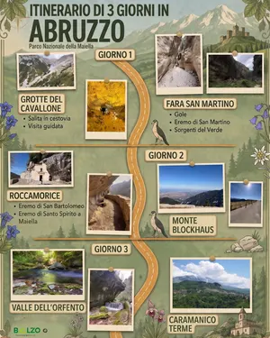 Uno splendido itinerario di 3 giorni in Abruzzo tra i monti del Parco Nazionale della Maiella. Ecco le tappe:…